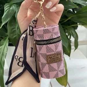 1pc cosmetic lipstick/coin case keychain